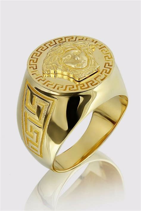 versace gold men ring|men versace rings 14k gold.